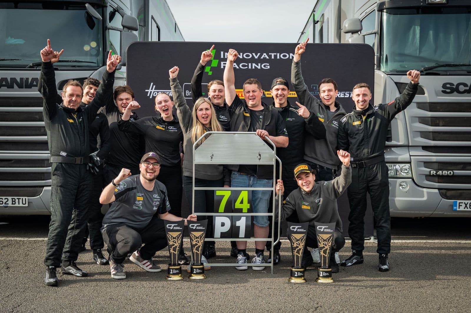 George Palozzi P1 podium celebration